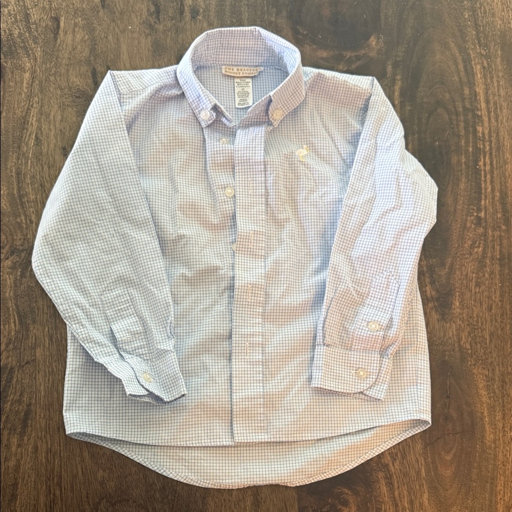 The Beaufort Bonnet Company Blue Checkered Kids Shirt